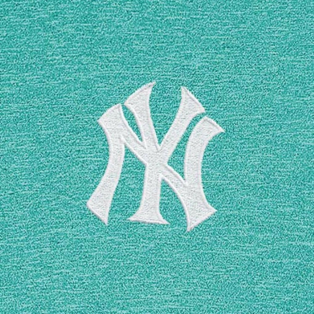 Heather Aqua New York Yankees Antigua Hunk Quarter-Zip Top