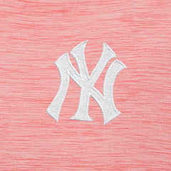 Coral New York Yankees Antigua Bright Quarter-Zip Pullover Top