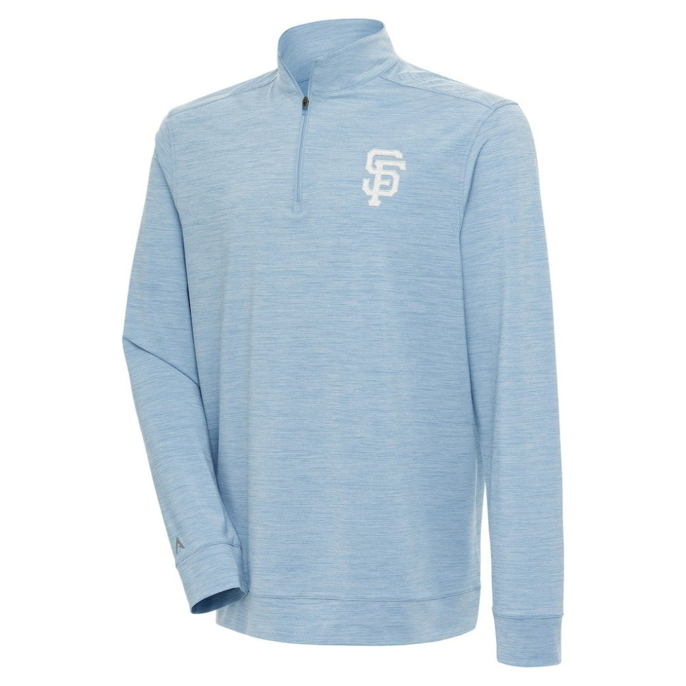 Light Blue San Francisco Giants Antigua Bright Quarter-Zip Pullover Top