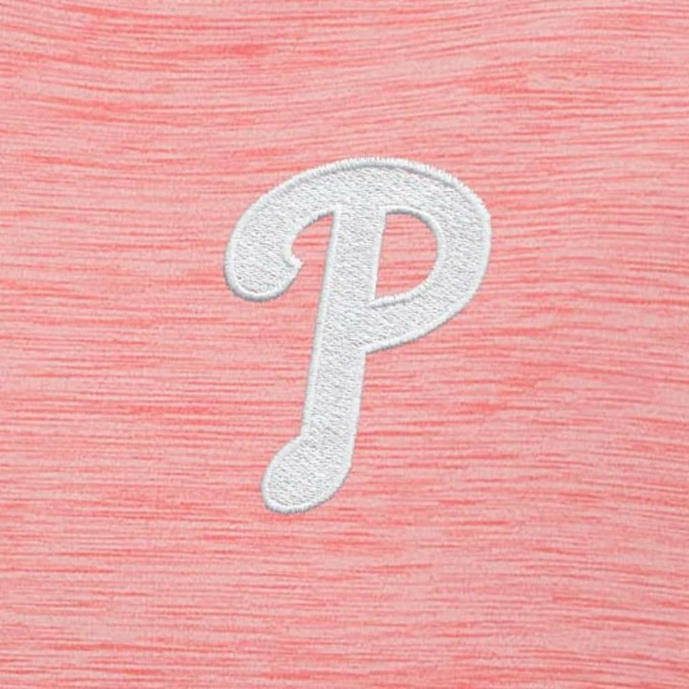 Coral Philadelphia Phillies Antigua Bright Quarter-Zip Pullover Top