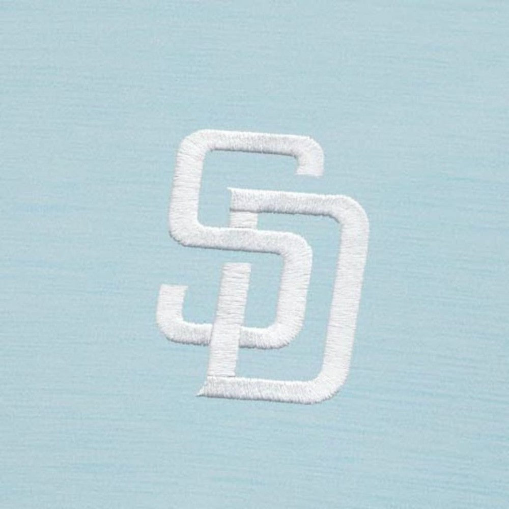 Powder Blue San Diego Padres Antigua Bright Quarter-Zip Pullover Top