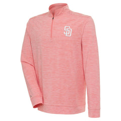 Coral San Diego Padres Antigua Bright Quarter-Zip Pullover Top
