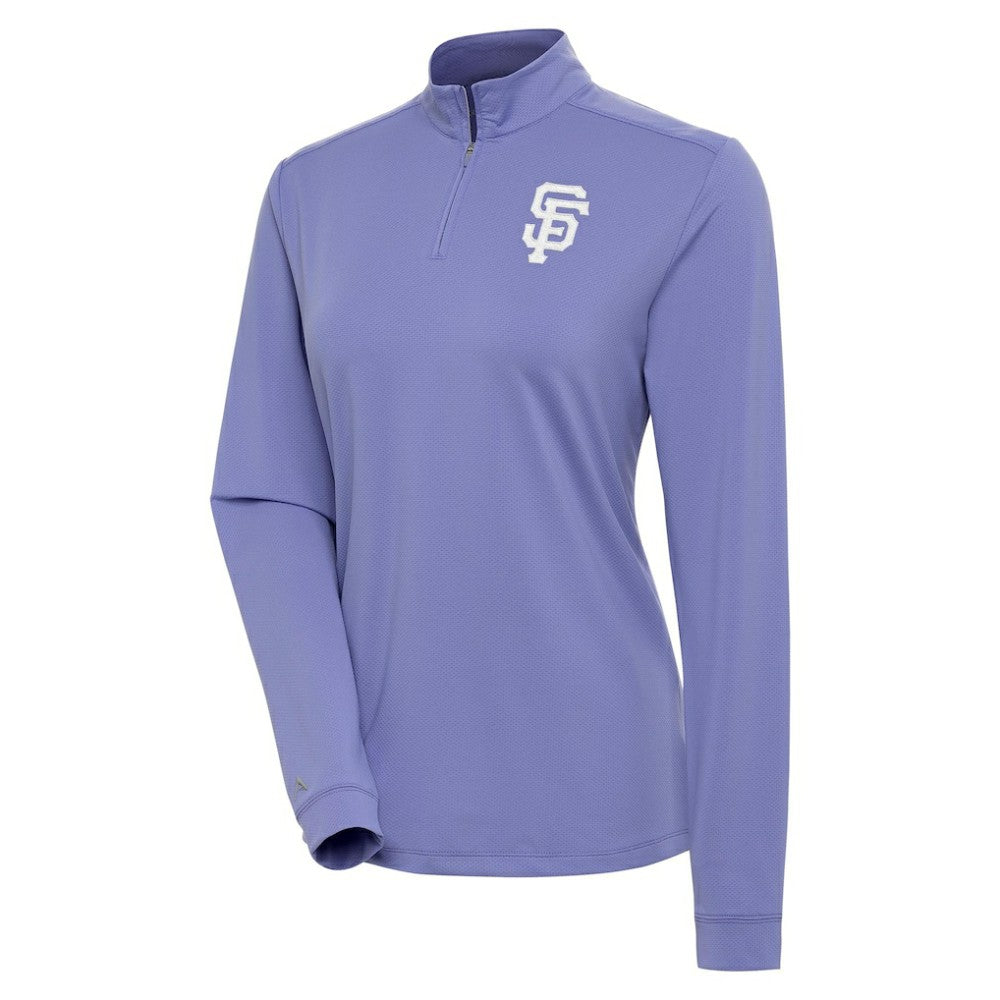 Purple San Francisco Giants Antigua Women's Finish Quarter-Zip Pullover Top