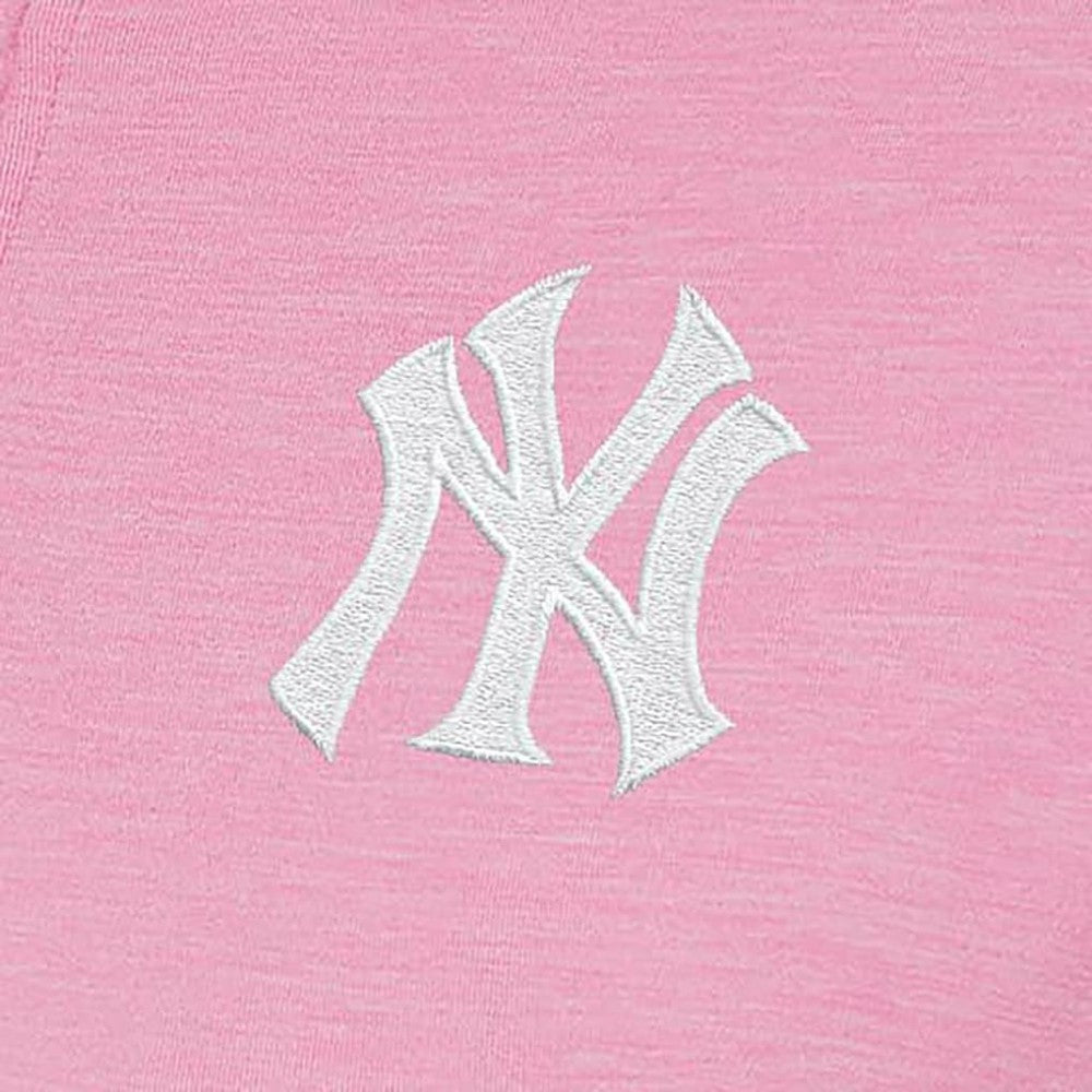 Pink New York Yankees Antigua Women's Mentor Quarter-Zip Pullover Top