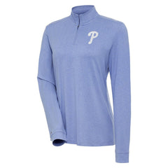 Lavender Philadelphia Phillies Antigua Women's Mentor Quarter-Zip Pullover Top
