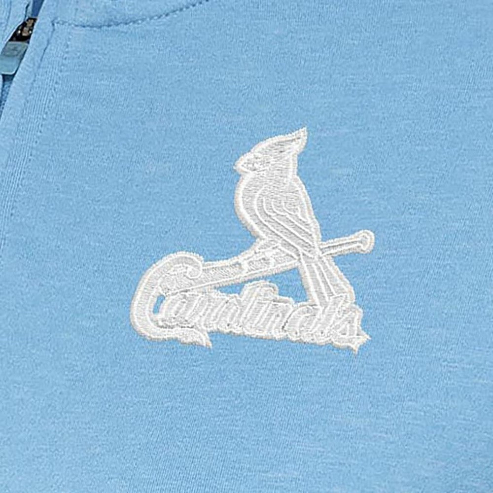 Light Blue St. Louis Cardinals Antigua Women's Mentor Quarter-Zip Pullover Top