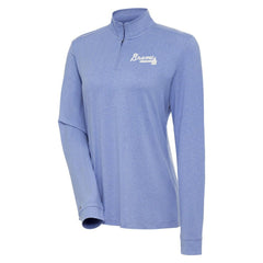 Lavender Atlanta Braves Antigua Women's Mentor Quarter-Zip Pullover Top