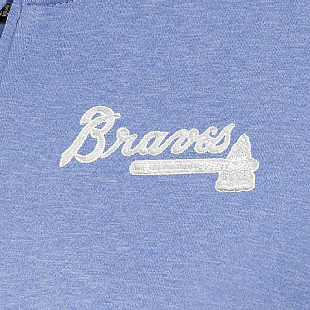Lavender Atlanta Braves Antigua Women's Mentor Quarter-Zip Pullover Top