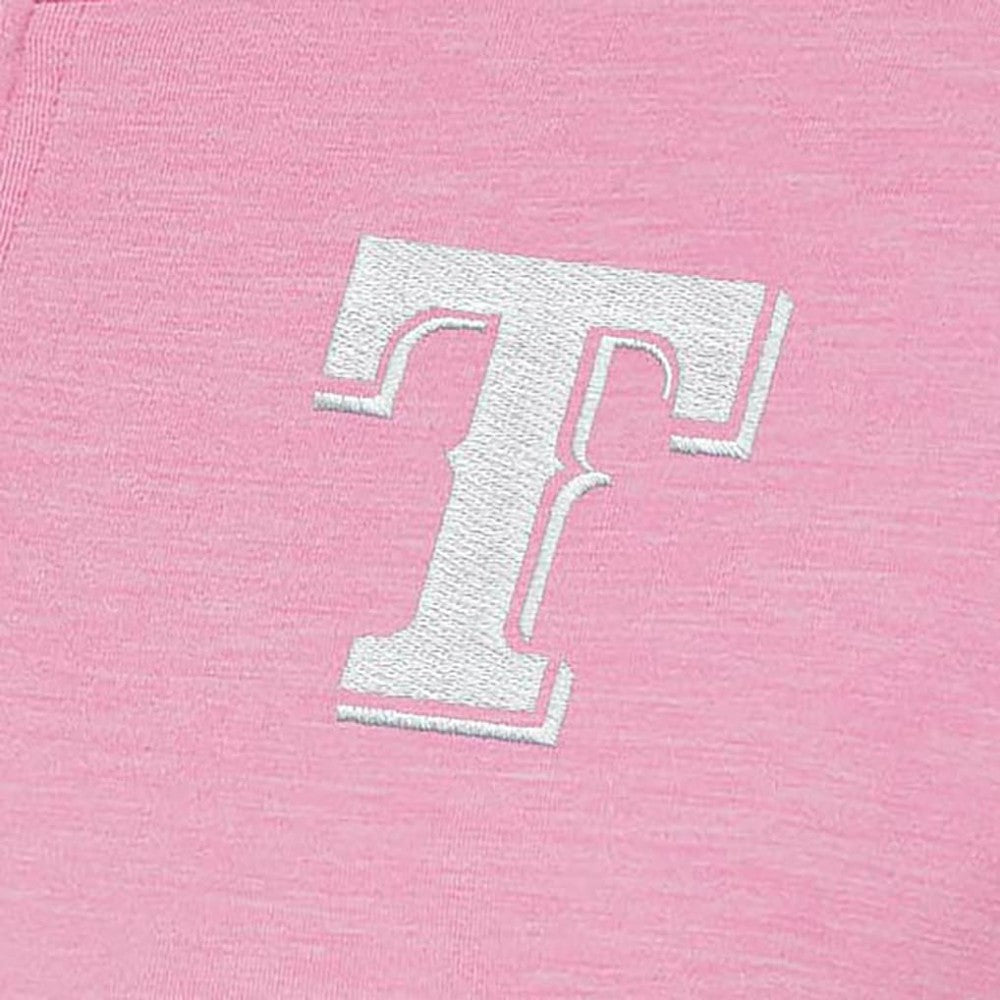 Pink Texas Rangers Antigua Women's Mentor Quarter-Zip Pullover Top