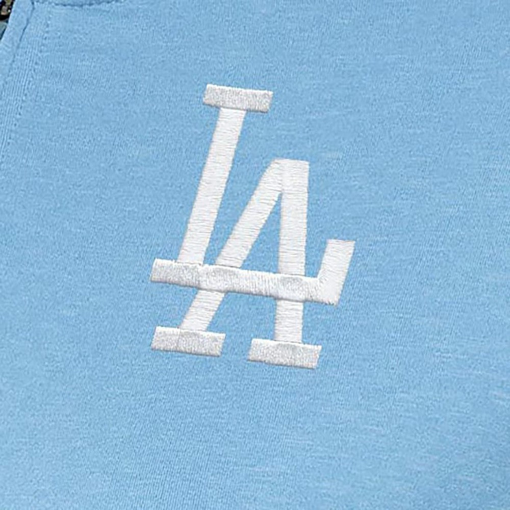 Light Blue Los Angeles Dodgers Antigua Women's Mentor Quarter-Zip Pullover Top