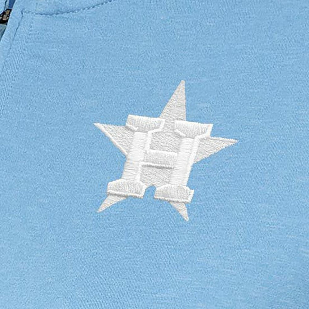 Light Blue Houston Astros Antigua Women's Mentor Quarter-Zip Pullover Top