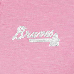Pink Atlanta Braves Antigua Women's Mentor Quarter-Zip Pullover Top