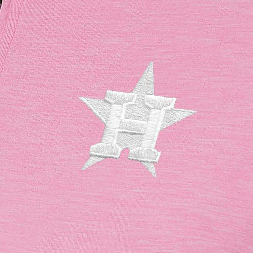 Pink Houston Astros Antigua Women's Mentor Quarter-Zip Pullover Top