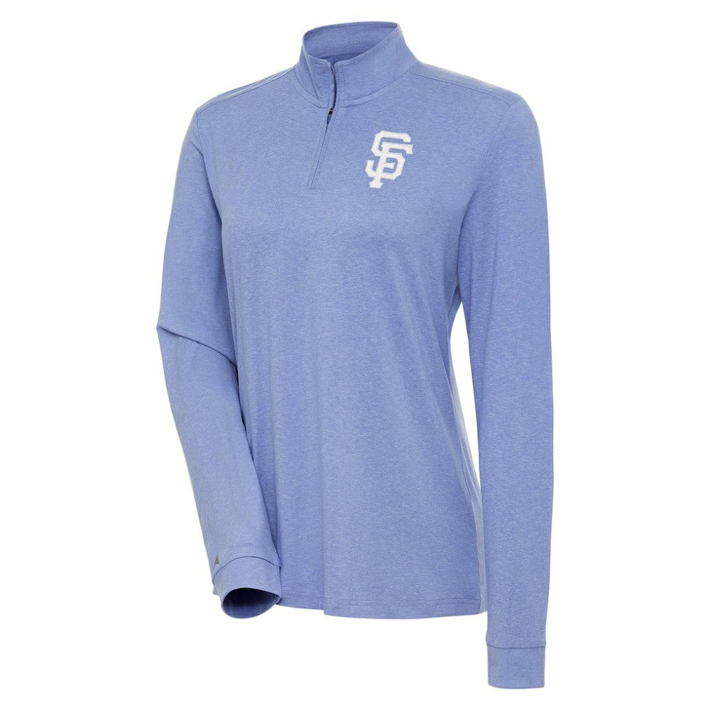 Lavender San Francisco Giants Antigua Women's Mentor Quarter-Zip Pullover Top
