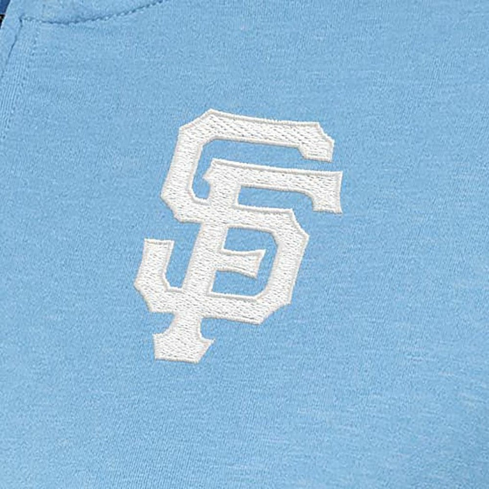 Light Blue San Francisco Giants Antigua Women's Mentor Quarter-Zip Pullover Top