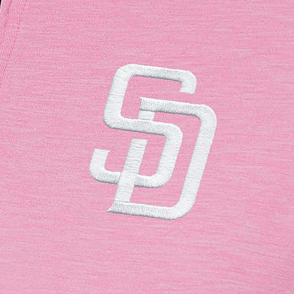 Pink San Diego Padres Antigua Women's Mentor Quarter-Zip Pullover Top