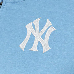 Light Blue New York Yankees Antigua Women's Mentor Quarter-Zip Pullover Top