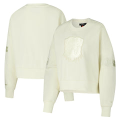 Pro Standard Triple Tonal Cropped Fleece Pullover Sweatshirt - Cleveland Browns Pullover