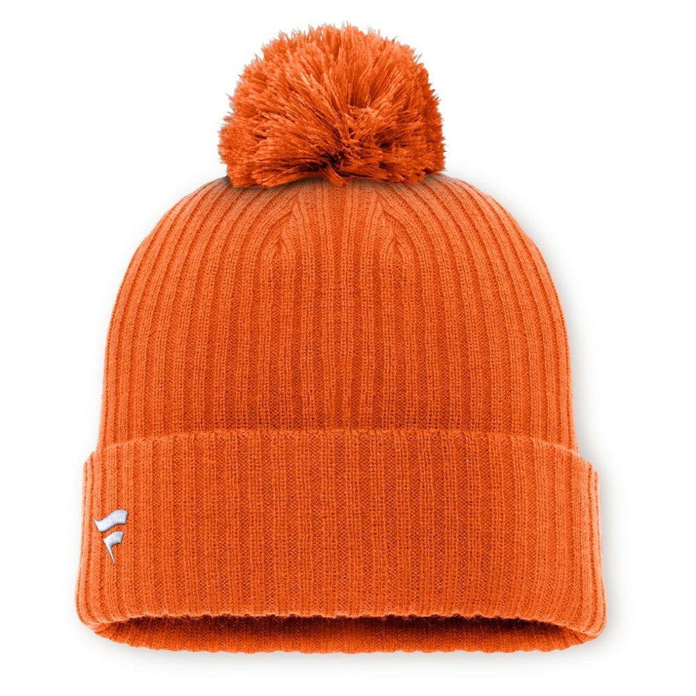 NHL Philadelphia Flyers Fanatics Primary Logo Cuffed Knit Hat with Pom