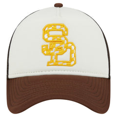 White/Brown San Diego Padres New Era Checkered Flag A-Frame Trucker 9FORTY Adjustable Hat