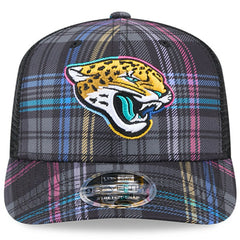 2024 NFL Crucial Catch Plaid 9SEVENTY Trucker Snapback Hat - Jacksonville Jaguars Hats