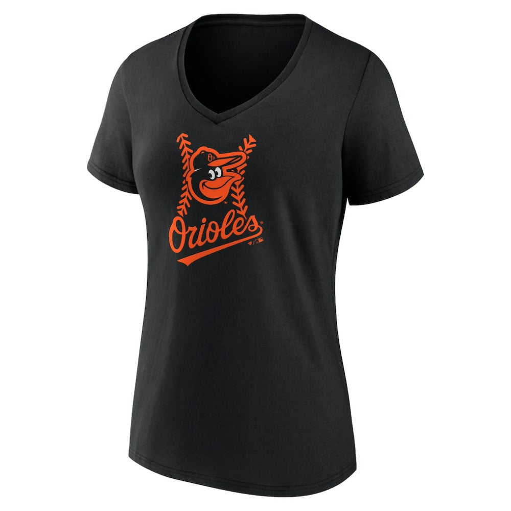 Black Gunnar Henderson Baltimore Orioles Women's Fastball Player Name & Number V-Neck T-Shirt