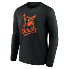 Black Adley Rutschman Baltimore Orioles Fastball Player Name & Number Long Sleeve T-Shirt