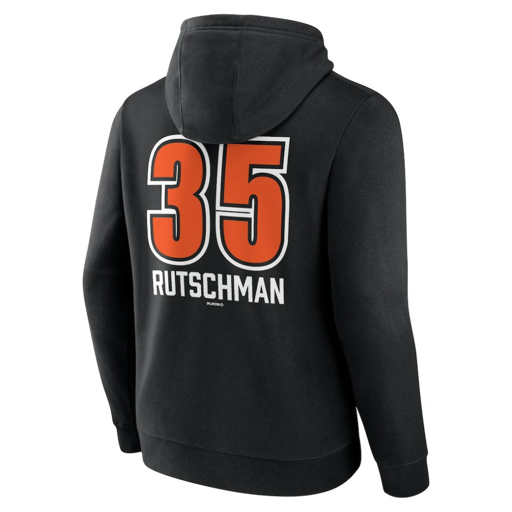 Black Adley Rutschman Baltimore Orioles Fastball Player Name & Number Pullover Hoodie