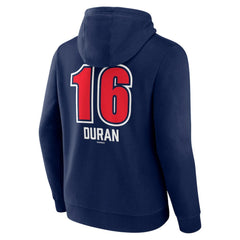 Navy Jarren Duran Boston Red Sox Fastball Player Name & Number Pullover Hoodie