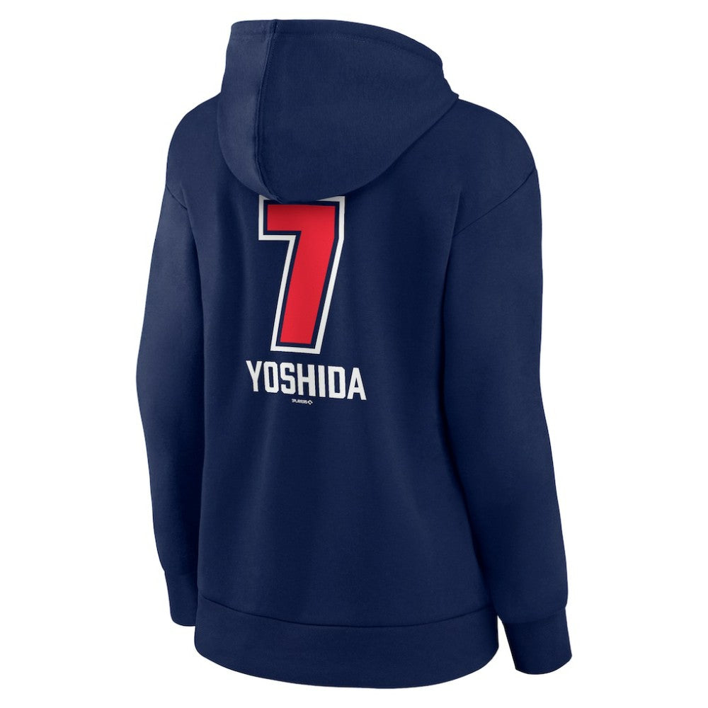 Navy Masataka Yoshida Boston Red Sox Women's Fastball Player Name & Number Pullover Hoodie