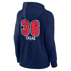 Navy Triston Casas Boston Red Sox Women's Fastball Player Name & Number Pullover Hoodie