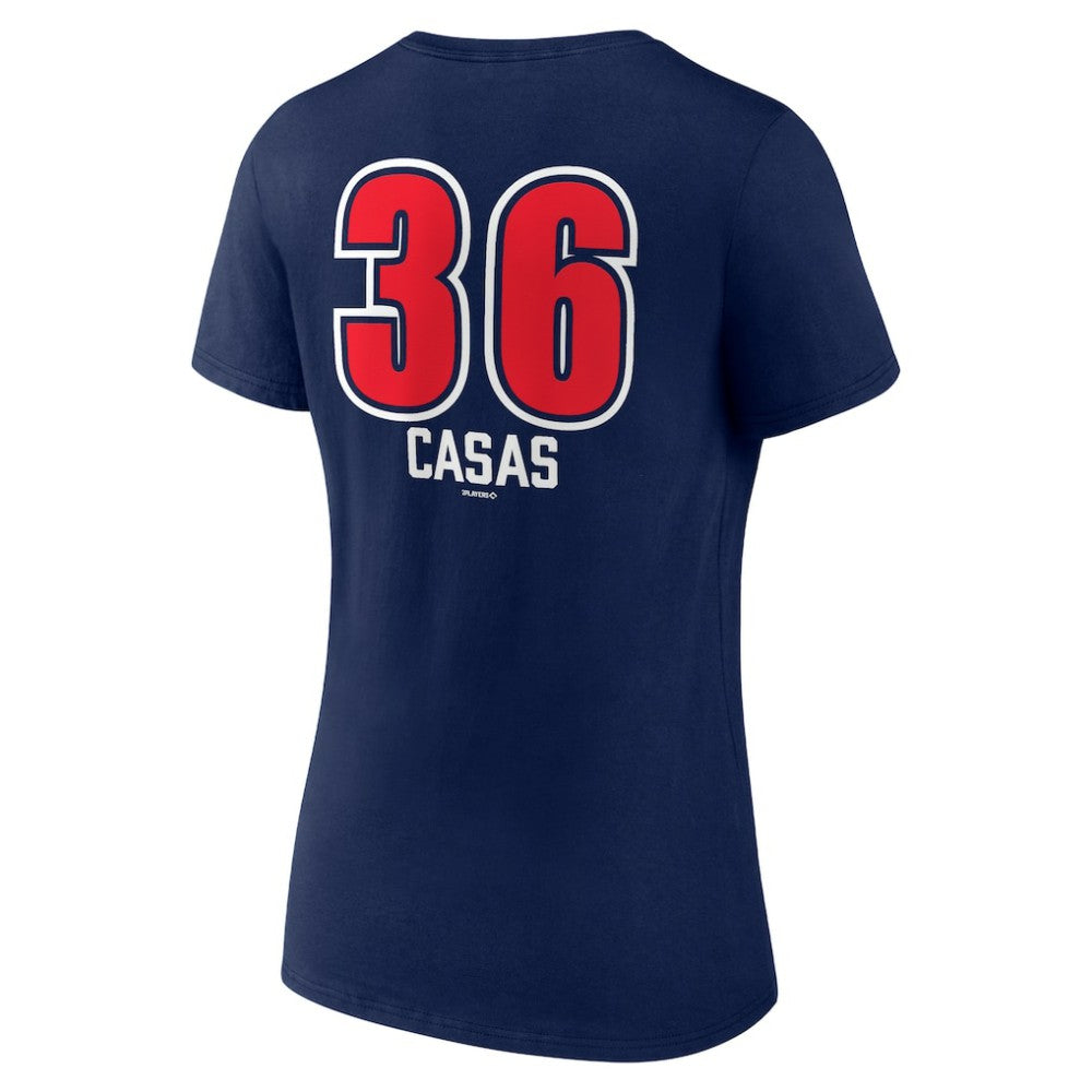 Navy Triston Casas Boston Red Sox Women's Fastball Player Name & Number V-Neck T-Shirt