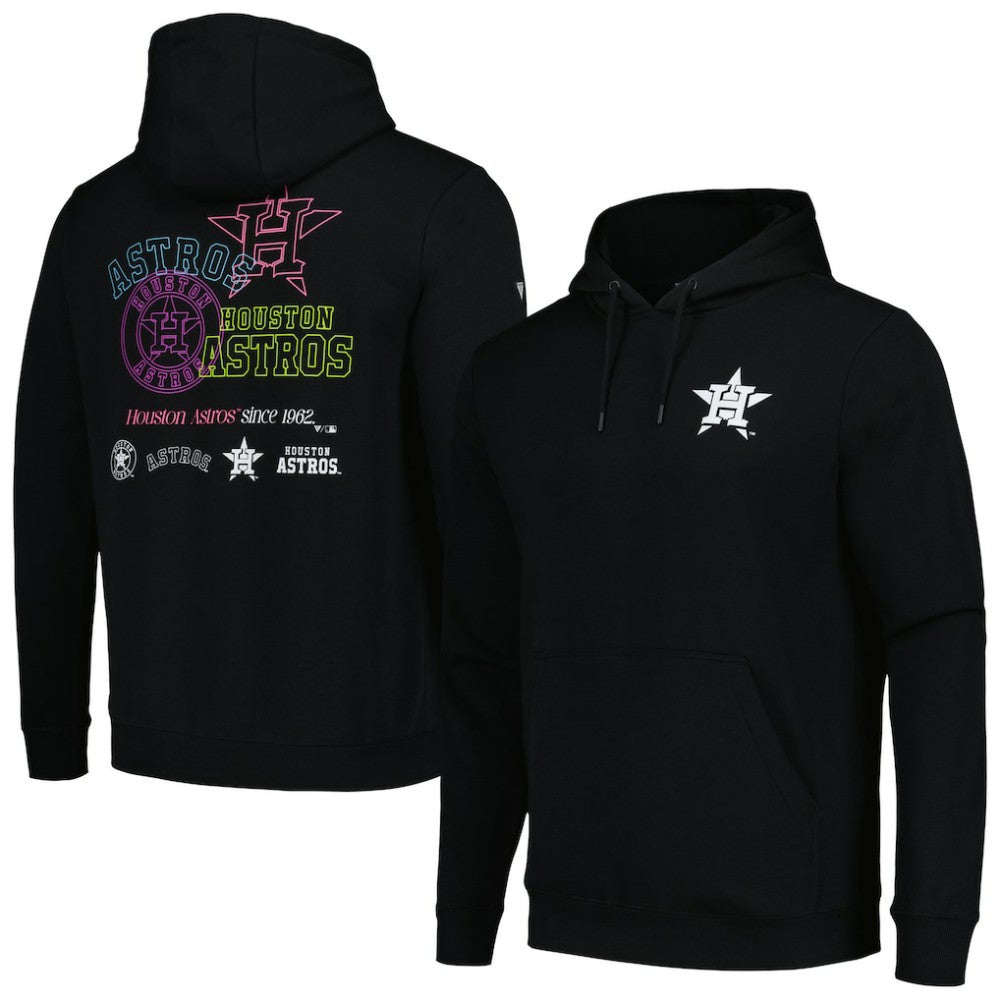 Black Houston Astros Levelwear Podium Vintage Pullover Hoodie