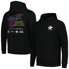 Black Houston Astros Levelwear Podium Vintage Pullover Hoodie
