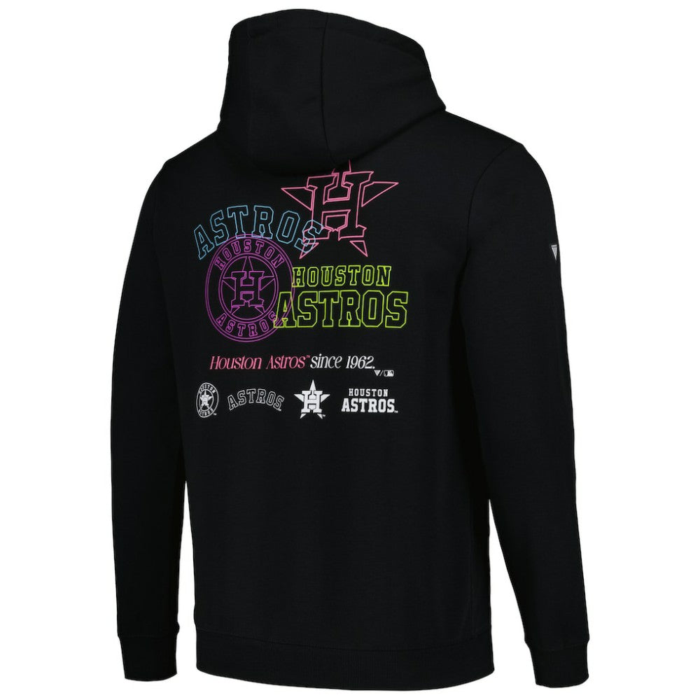 Black Houston Astros Levelwear Podium Vintage Pullover Hoodie