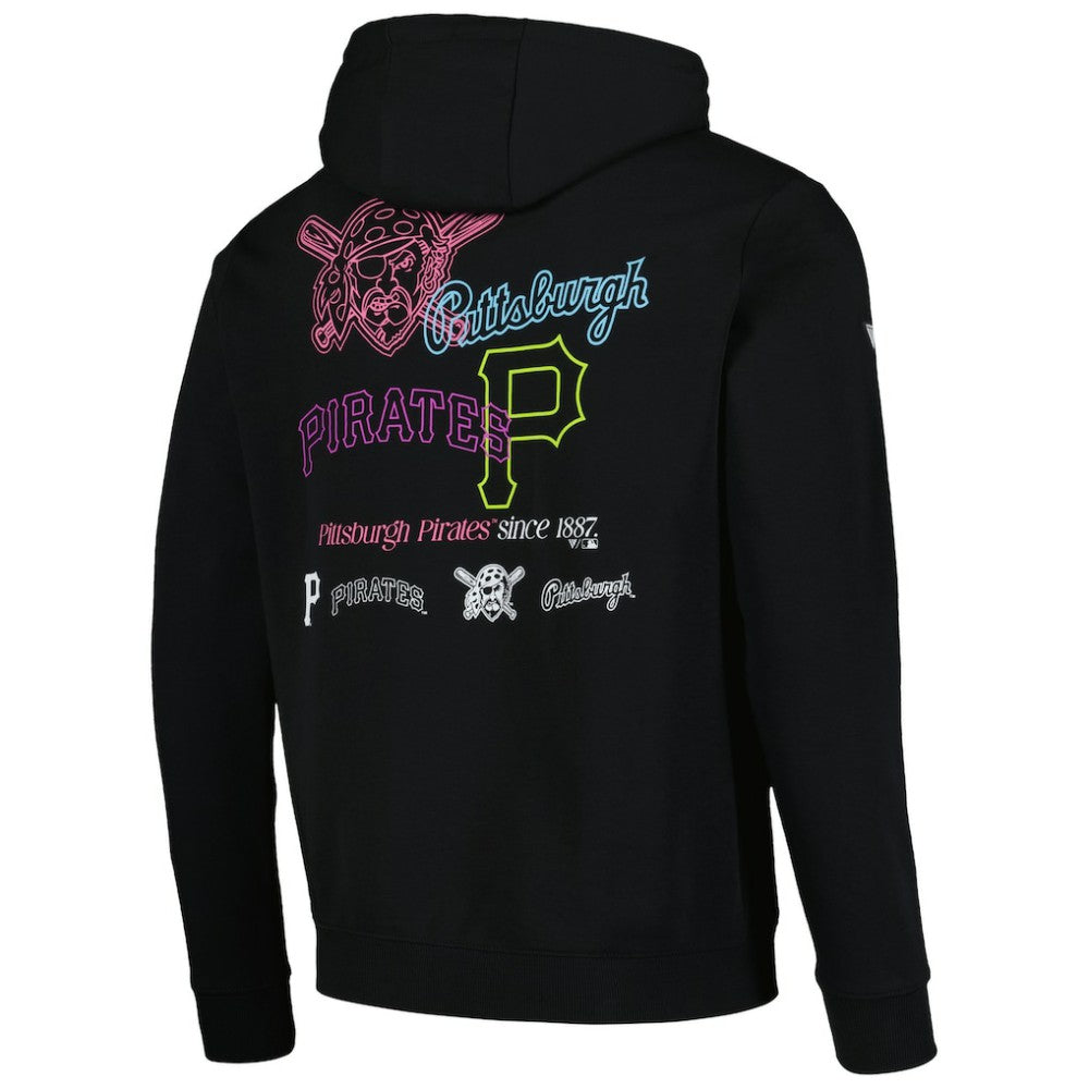 Black Pittsburgh Pirates Levelwear Podium Vintage Pullover Hoodie