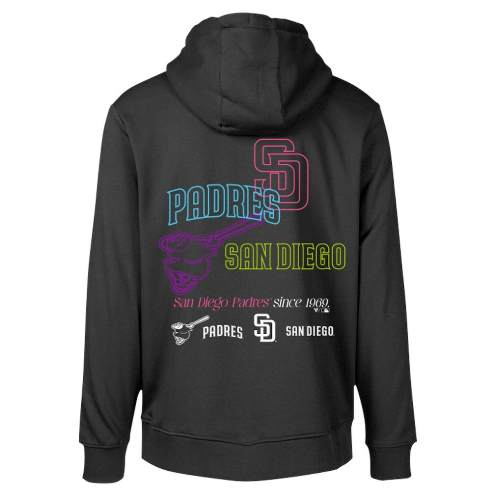 Black San Diego Padres Levelwear Podium Vintage Pullover Hoodie