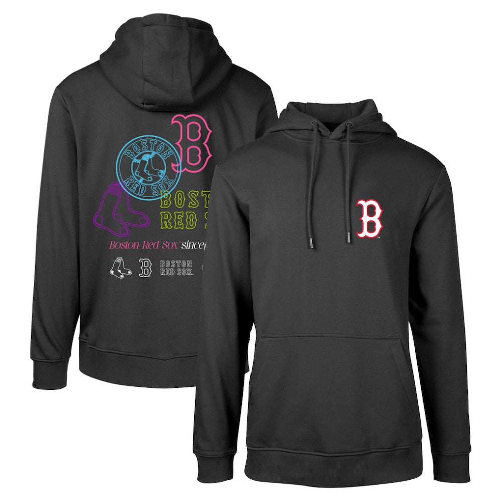Black Boston Red Sox Levelwear Podium Vintage Pullover Hoodie