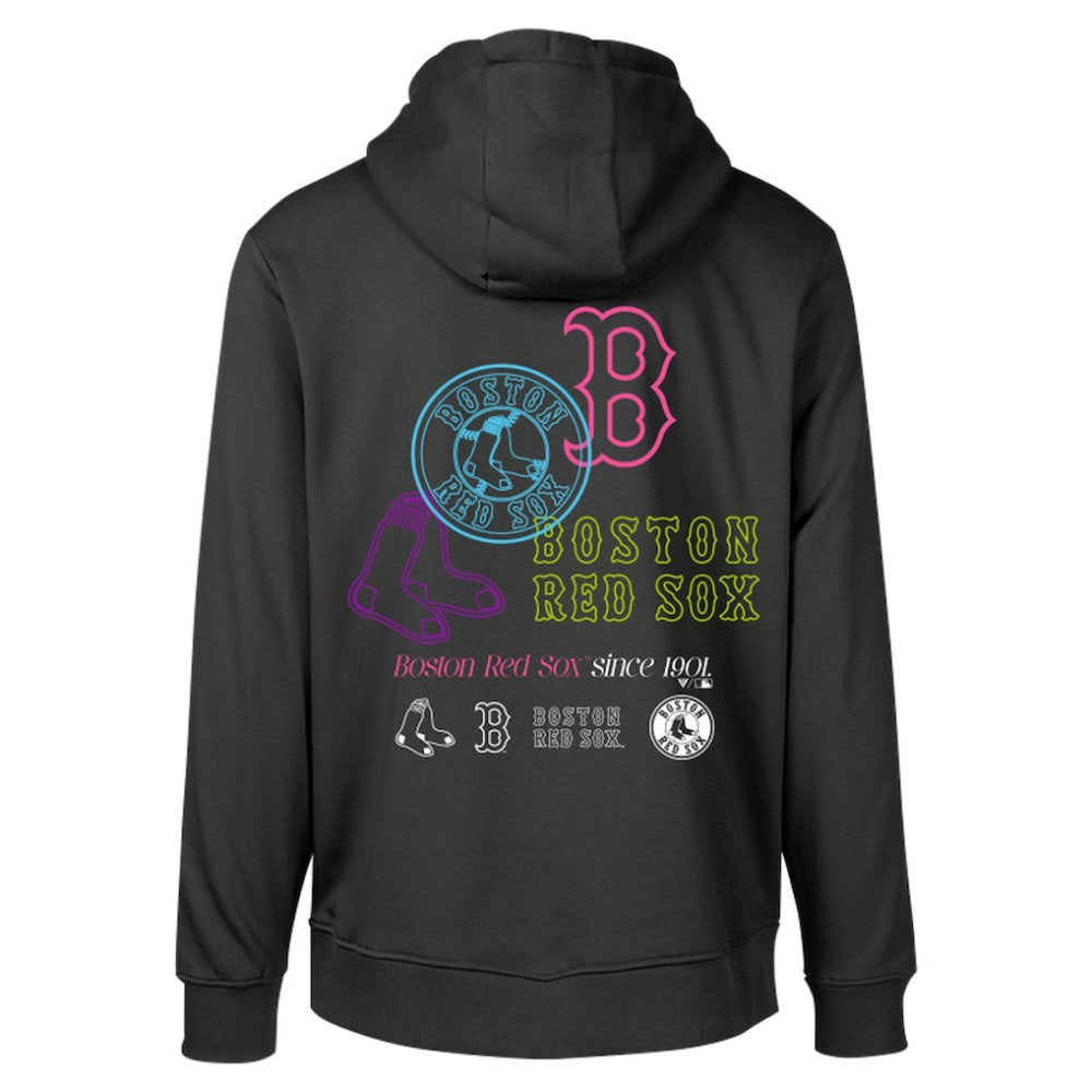 Black Boston Red Sox Levelwear Podium Vintage Pullover Hoodie