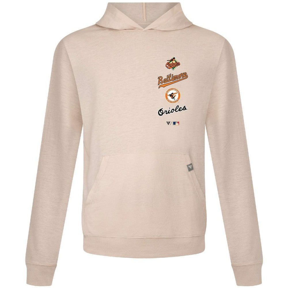 Cream Baltimore Orioles Levelwear Base Line Pullover Hoodie