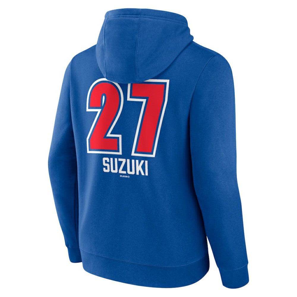 Royal Seiya Suzuki Chicago Cubs Fastball Player Name & Number Pullover Hoodie