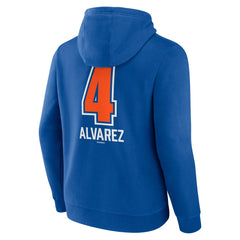 Royal Francisco Alvarez New York Mets Fastball Player Name & Number Pullover Hoodie