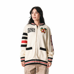 NHL Chicago Blackhawks The Wild Collective Unisex Jacquard Full-Zip Sweater