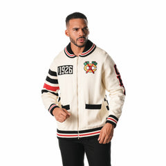 NHL Chicago Blackhawks The Wild Collective Unisex Jacquard Full-Zip Sweater
