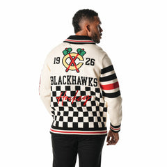 NHL Chicago Blackhawks The Wild Collective Unisex Jacquard Full-Zip Sweater