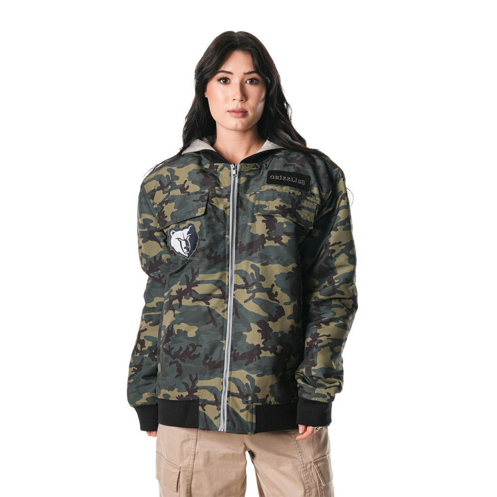 Memphis Grizzlies The Wild Collective Unisex Full-Zip Hoodie Bomber Jacket