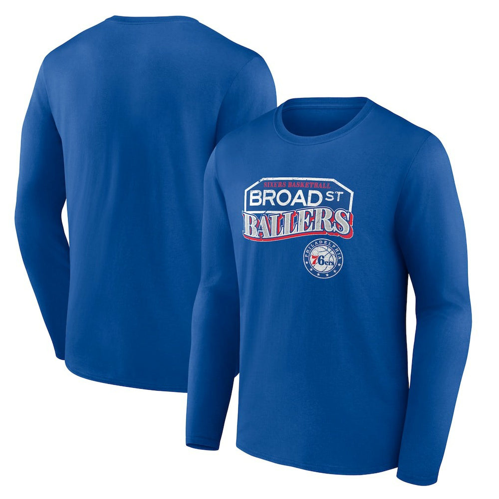Philadelphia 76ers Pick & Roll Coverage Long Sleeve T-Shirt
