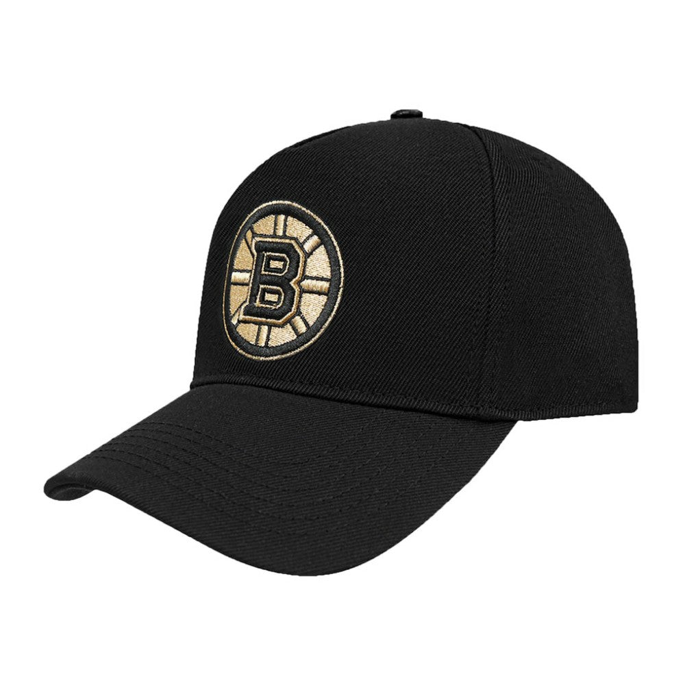 NHL Boston Bruins Pro Standard Metallic Logo Pinch Front Adjustable Hat