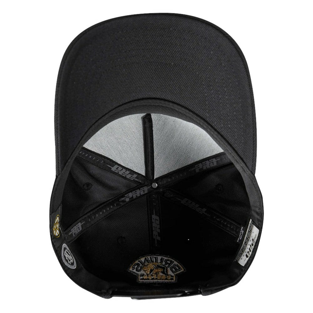 NHL Boston Bruins Pro Standard Metallic Logo Pinch Front Adjustable Hat
