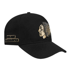NHL Chicago Blackhawks Pro Standard Metallic Logo Pinch Front Adjustable Hat